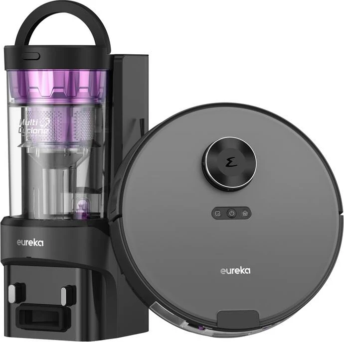 Robot pastrues Eureka E20 Plus me stacion vetëshkarkues, 2L, 5200mAh, i zi