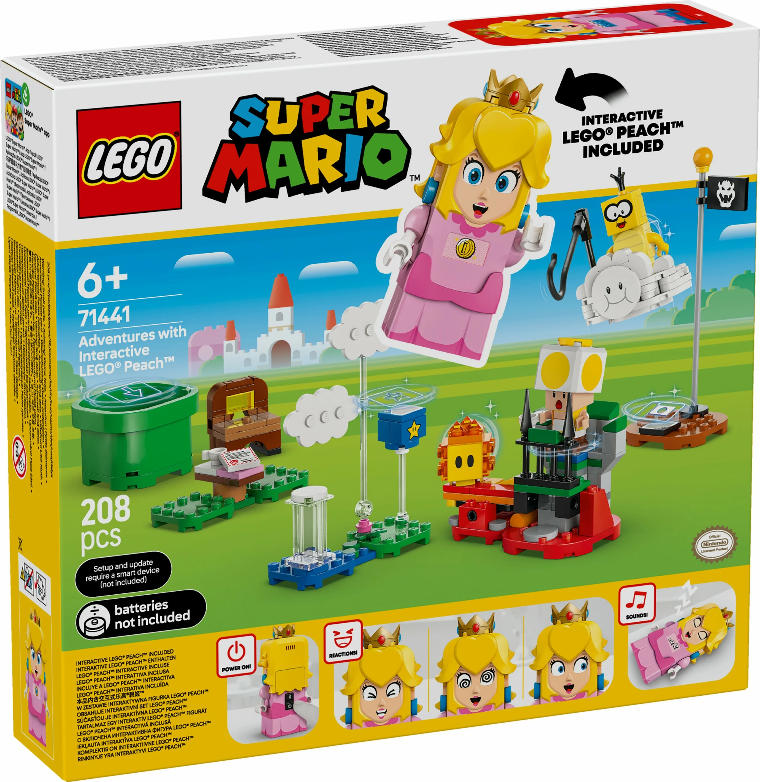 Set ndërtimi LEGO Super Mario 71441, Peach interaktive, 208 pjesë, shumëngjyrësh