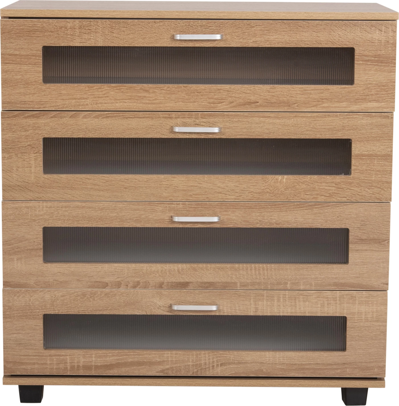 Komodinë THORGAN FH9880.01 melaminë në ngjyrë SONOMA-4 sirtarë 80Χ40Χ83Hcm