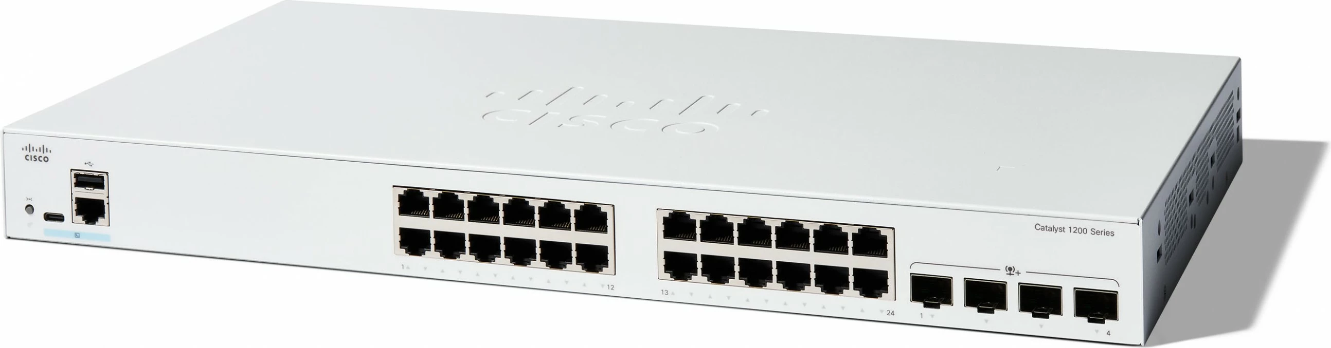 Switch Cisco Catalyst 1200-24T-4X, 24 porta GE, 4x10GE SFP+, i bardhë