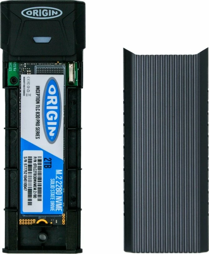 Kasë eksternë për SSD M.2 Origin OS-EUCM2/NVME-SATA 512GB, e zezë