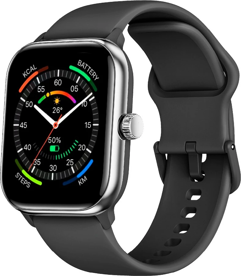 Smartwatch bea-fon 201, AMOLED, GPS, 36 g, Ngjyrë e zezë-argjendtë