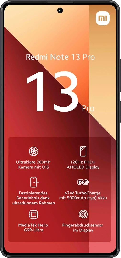 Celular Xiaomi Redmi Note 13 Pro, 6.67", 8+256GB, i zi 