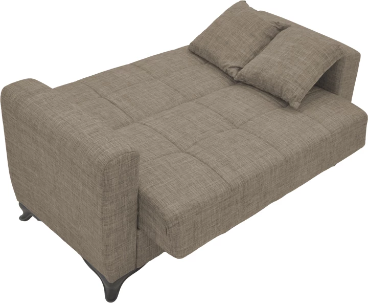 Divan-krevat me depo dy-vendësh Modesto ngjyrë kafe e çelët 155x85x80cm