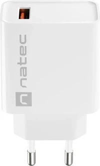 Karikues rrjeti NATEC Ribera USB-A 18W, i bardhë