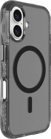 Mbështjellës LAUT Crystal Matter X MagSafe për iPhone 16 Plus, i tejdukshëm/zi