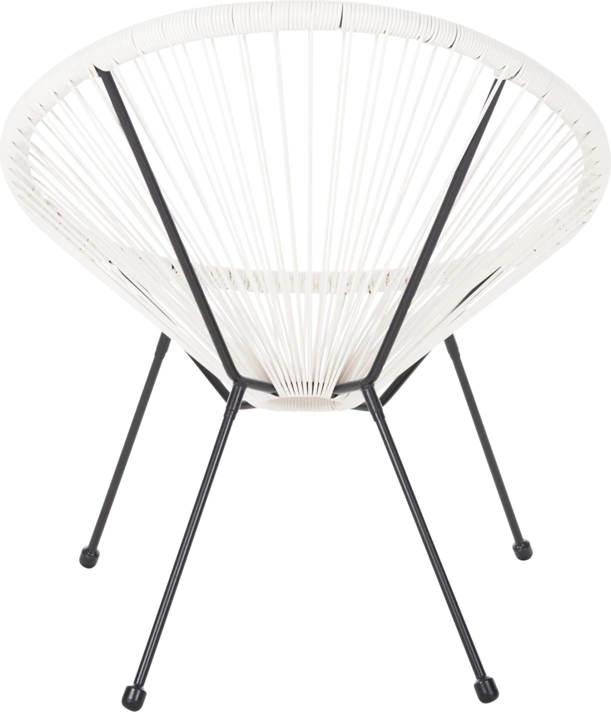 Karrige e jashtme lloj foleje ACAPULCO FH5872.12 metal i zi-ratan sintetik në të bardhë 71x72x80Hcm