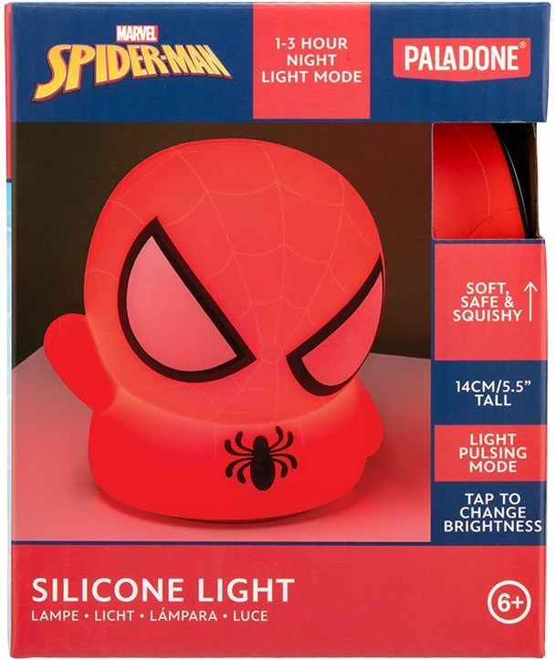 Dritë nate Paladone Spider-Man, silikoni, e rikarikueshme, e kuqe