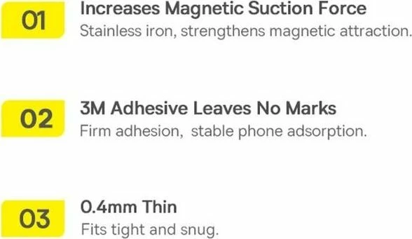 Unazë magnetike Baseus Halo MagSafe PCCH000001, 2 copë, e zezë