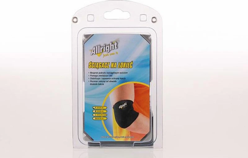 Mbështetëse bërryli Allright, e zezë