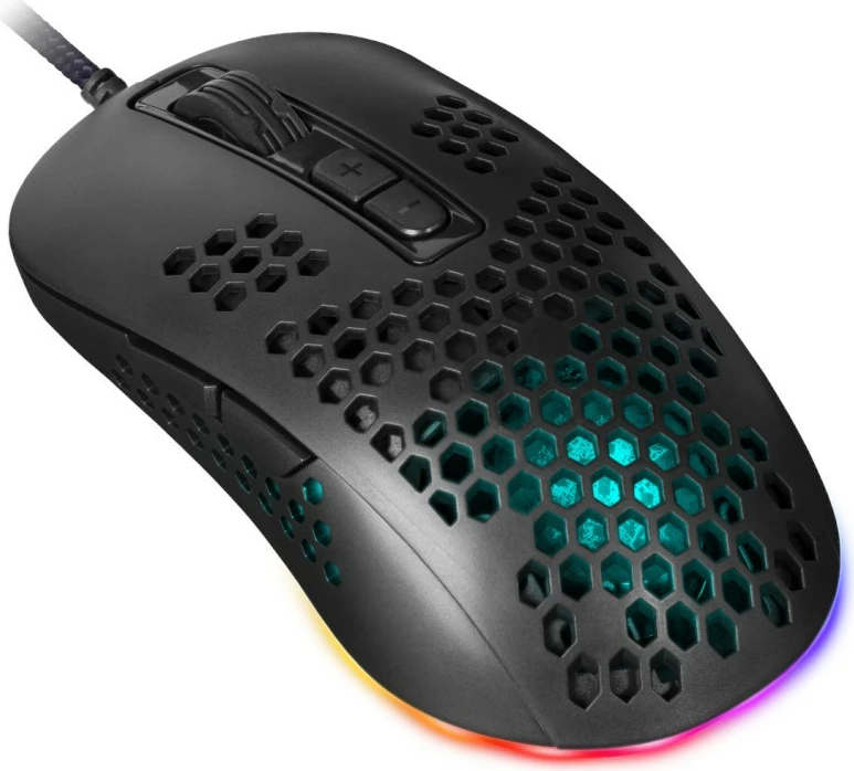 Maus gaming Defender SHEPARD GM-620L, 12800 dpi, 7 butona, RGB, i zi