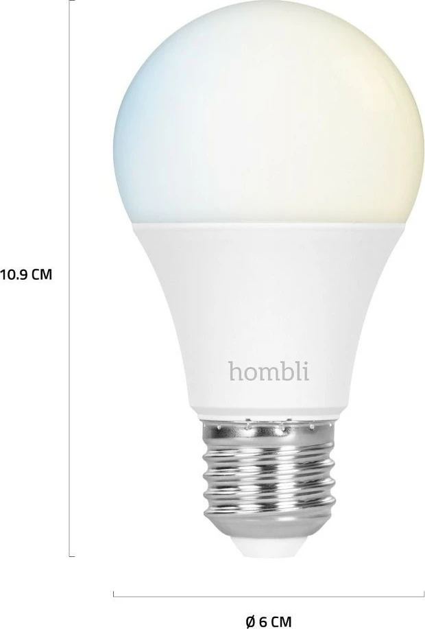 Llambë smart Hombli E27, LED, 9W, e bardhë