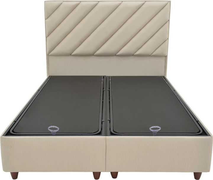 Krevat dopio me hapësirë ruajtjeje, ngjyrë krem, 160x200cm