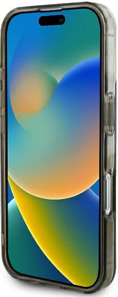 Mbështjellës Guess IML 4G Background MagSafe për iPhone 16 Plus, Kafe