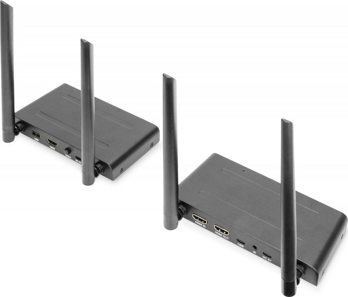 Set wireless HDMI KVM extender Digitus DS-55321, 200m, Full HD, i zi