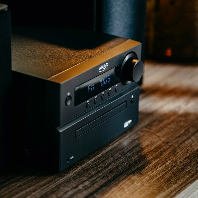 Mini tower HI-FI Adler AD 1917 me Bluetooth, CD, USB, FM Radio, e zezë