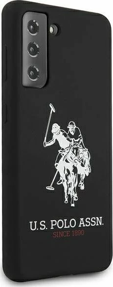 Mbështjellës US POLO Assn. USHCS21SSLHRBK për Galaxy S21, silikon/TPU, i zi