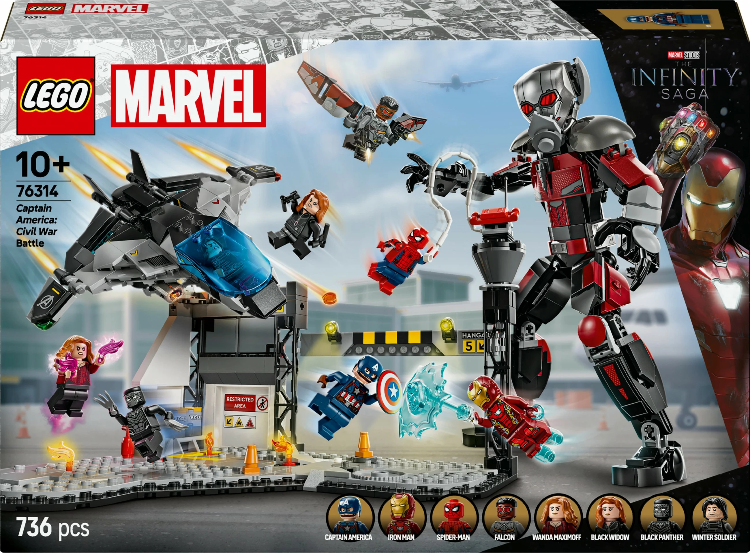 Set ndërtimi LEGO Super Heroes Marvel Captain America: Civil War, shumëngjyrësh