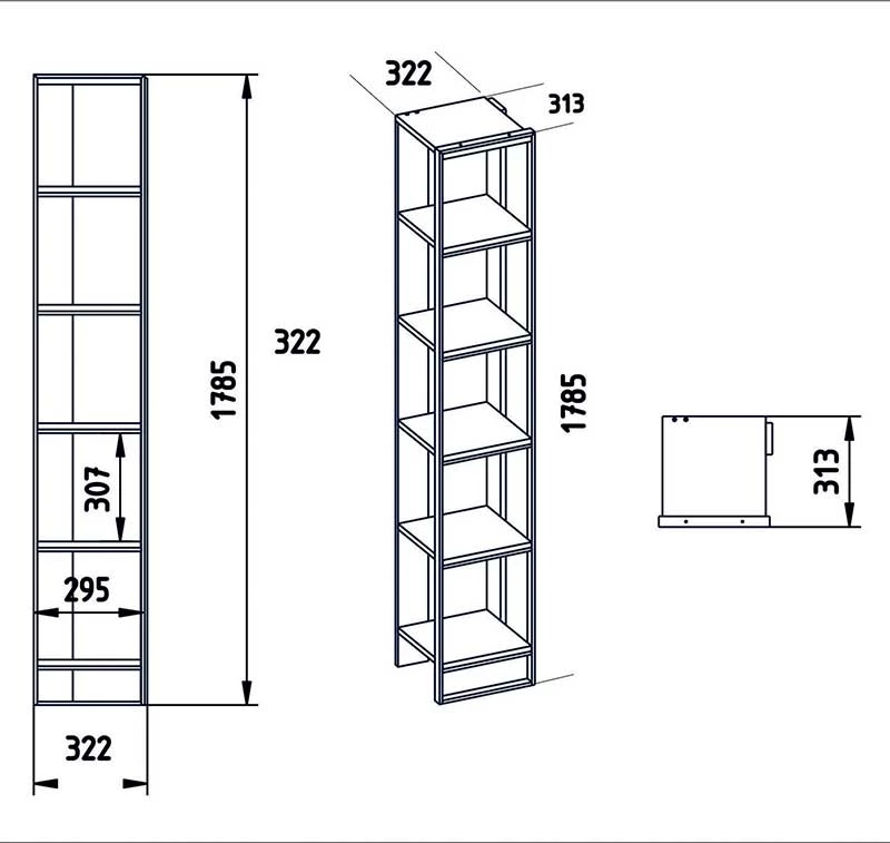 Raft librash Marble, ngjyrë mermeri të bardhë, kornizë metalike e artë, 32x38,5x178,5cm