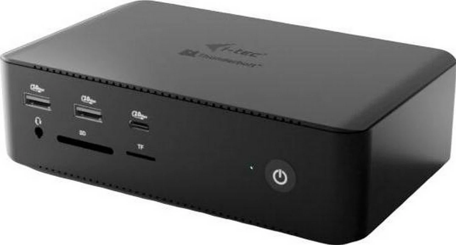 Stacion dokimi i-tec Thunderbolt5 Quattro Display Dock, 2x HDMI, 2x TB5, 5x USB, 2.5 GLAN, Power Delivery 140W, e zezë