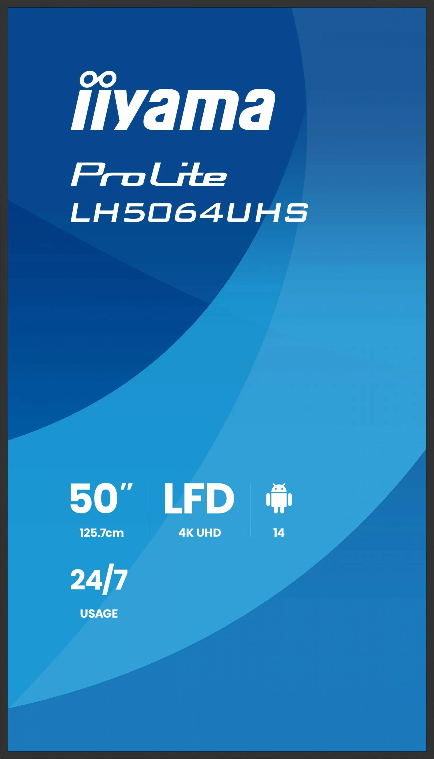 Ekran i madh digital iiyama LH6564UHS-B1AG, 65 inç, 4K UHD, Wi-Fi, 24/7