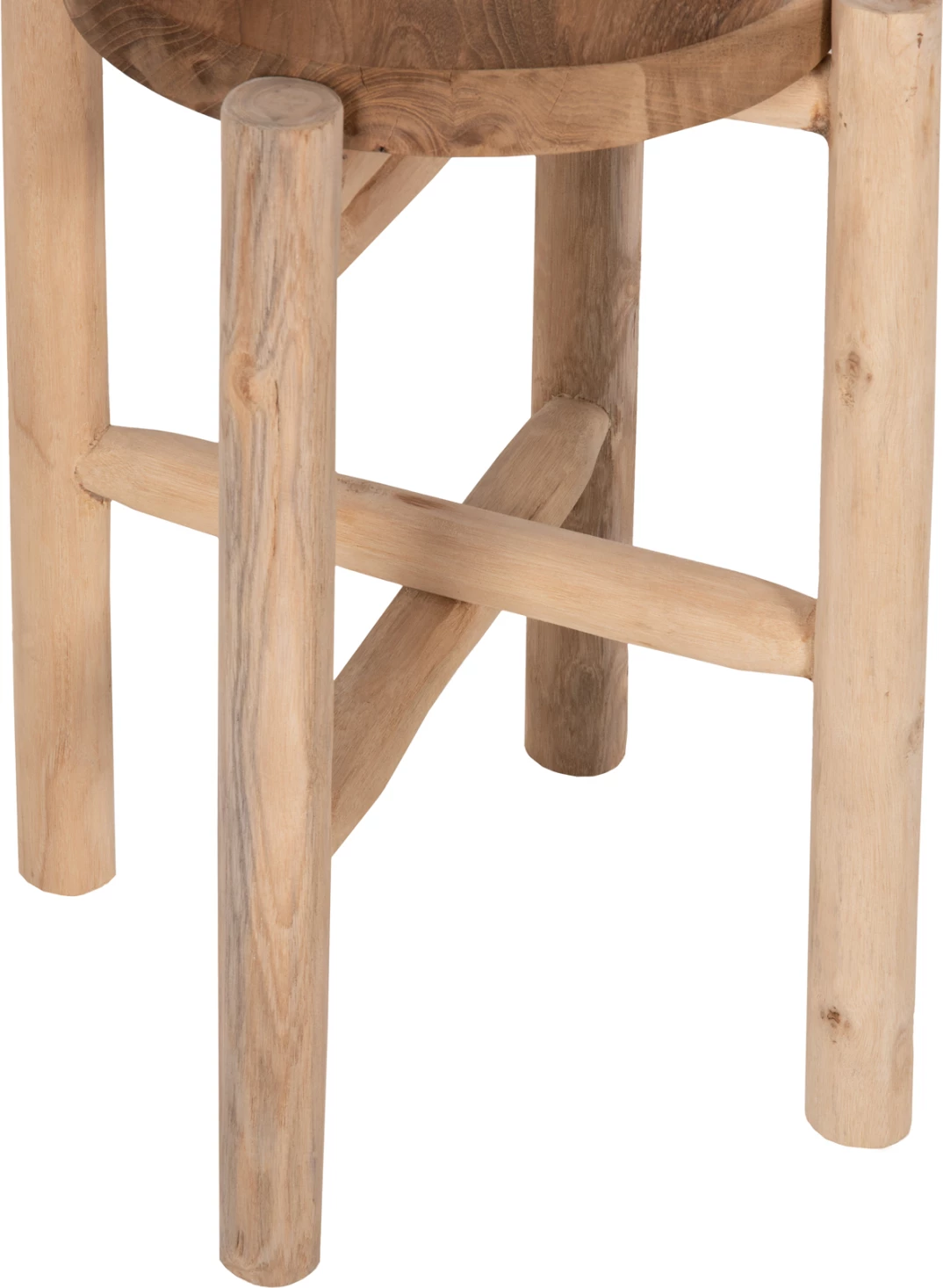 Tavolinë anësore/piedestal HOVER FH7900 dru TEAK ngjyrë natyrale Φ30x50Hcm