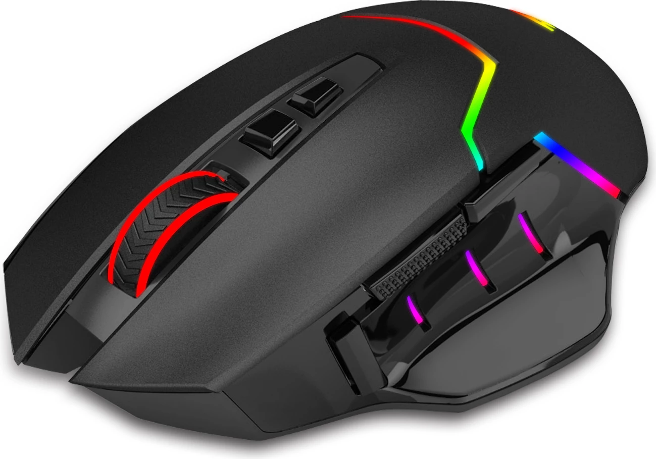 Maus wireless gaming Redragon Mirage M690-PRO 8000 DPI, 8 butona, RGB, i zi