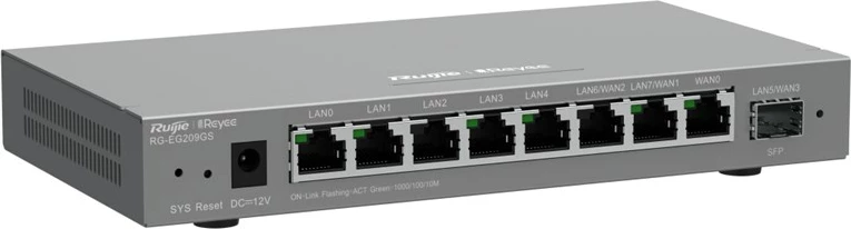 Ruter me tela Ruijie RG-EG209GS, 8x Gigabit Ethernet, 8x SFP, Gri
