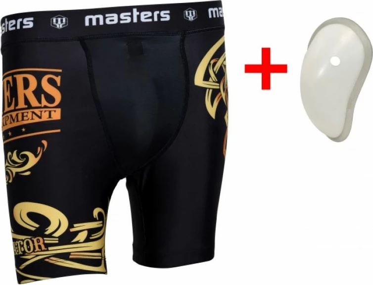 Shorce për meshkuj Masters, të zeza me ari