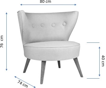 Karrige Wing Atelier del Sofa, Riverhead, indigo e kaltër