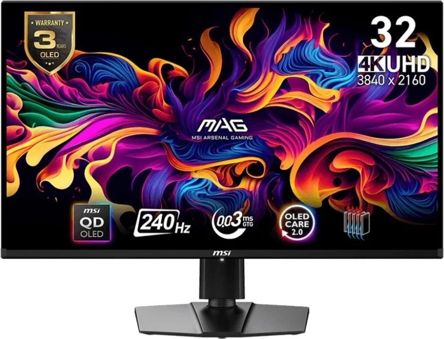 Monitor MSI MAG 321UPX QD-OLED, 31.5", 4K Ultra HD, 240Hz, i zi