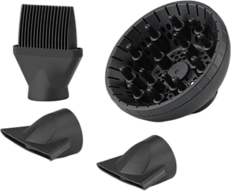 Tharëse flokësh BaByliss 6716DE, 3 nivele nxehtësie, 2 shpejtësi, me difuzor dhe grykë përqendrimi, e zezë