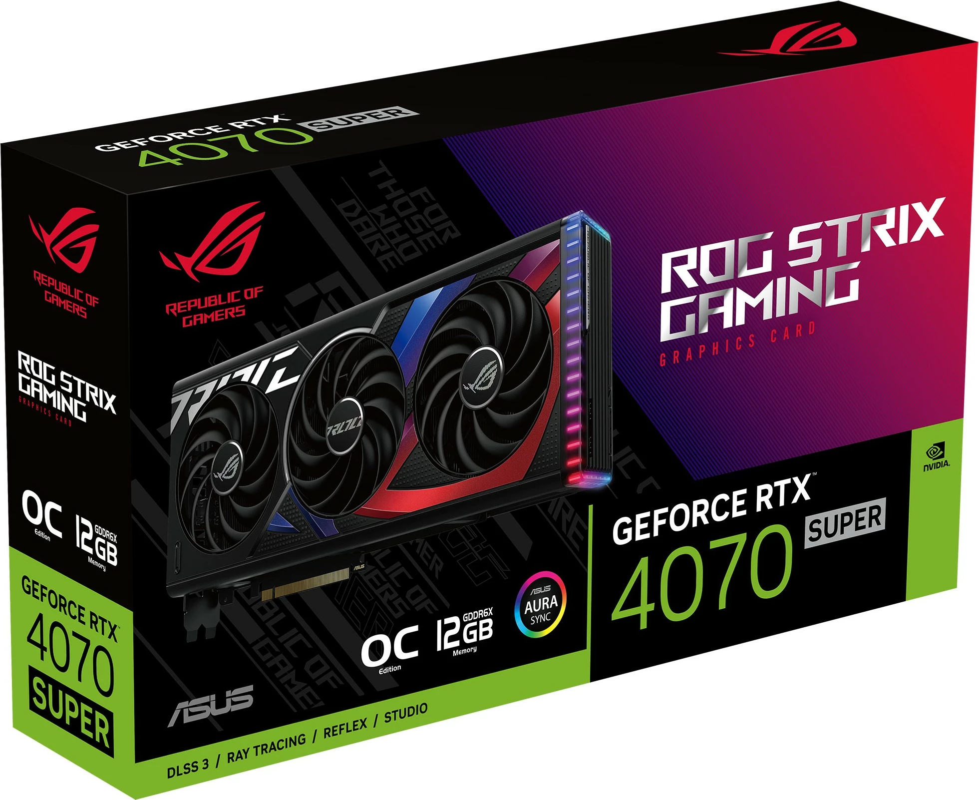 Kartelë grafike ASUS ROG STRIX RTX4070S O12G GAMING, 12 GB, GDDR6X, PCI Express 4.0