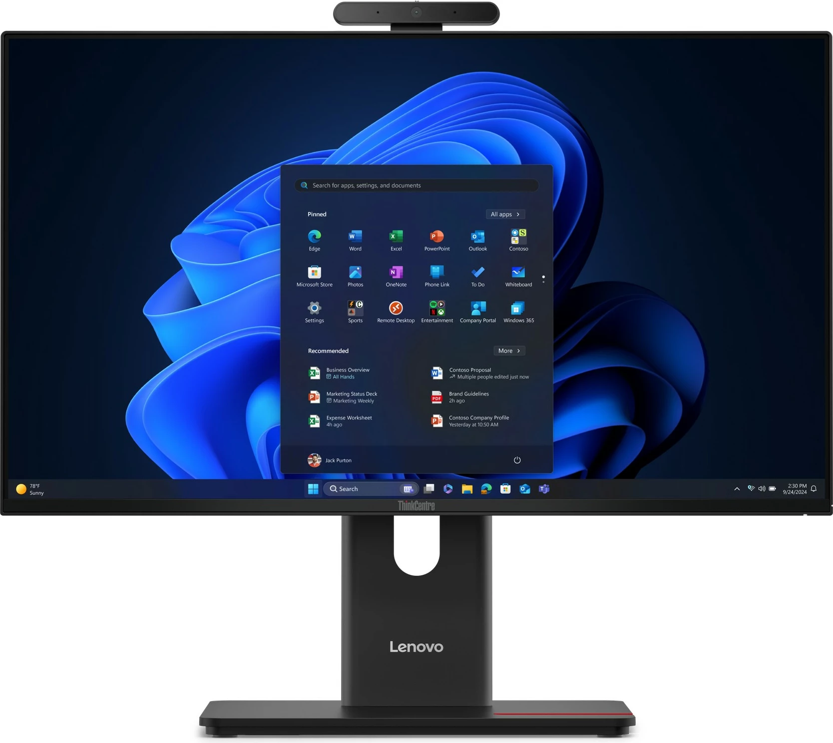 Kompjuter All-in-One Lenovo ThinkCentre M70a G6, i5, 16GB RAM, 512GB SSD, 23.8" FHD, e zezë