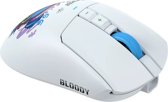 Maus gaming A4Tech Bloody R73 ULTRA DUO Nyx Mirage, pa tela, RGB, i bardhë