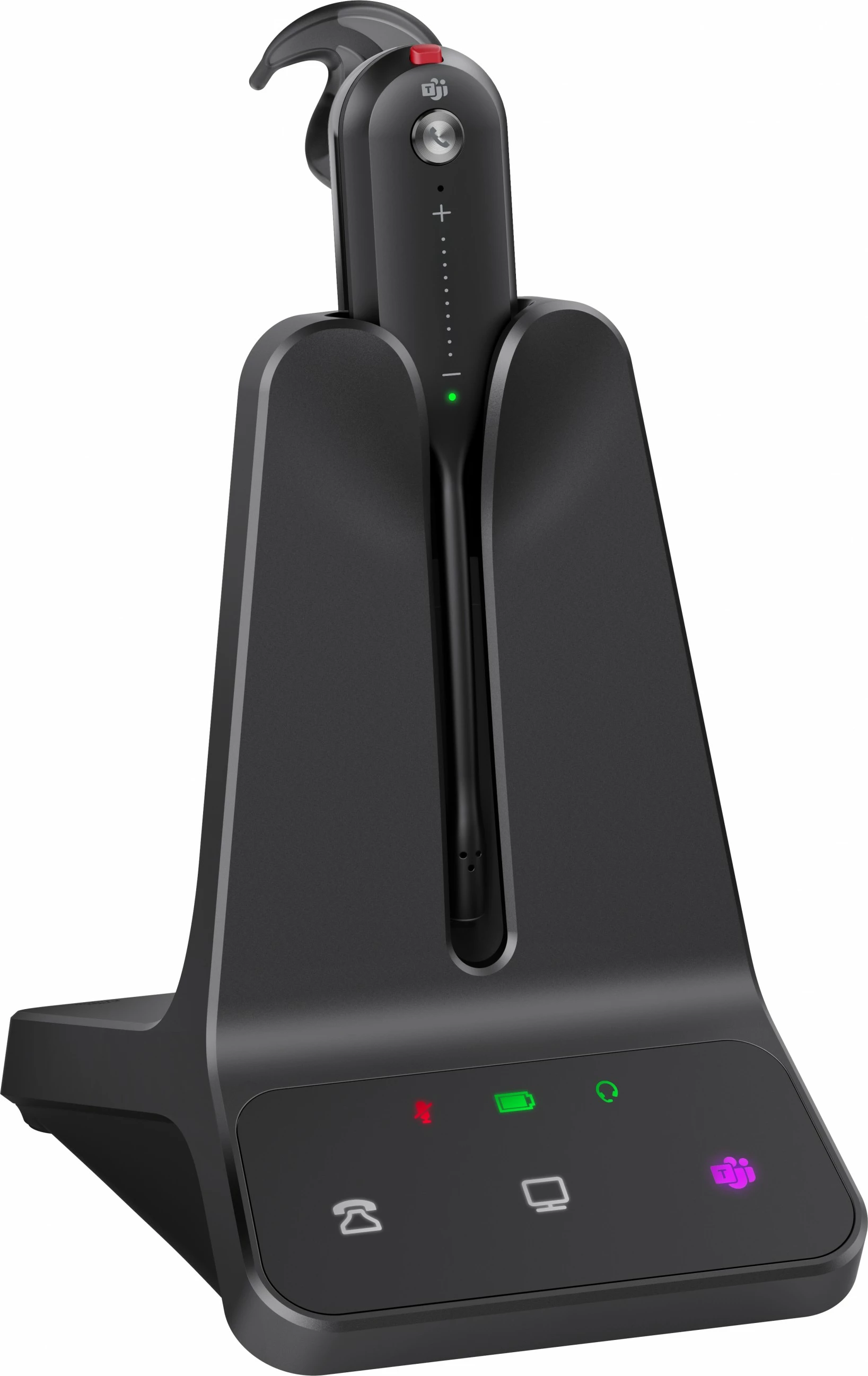 Kufje Yealink WH63 E2 Teams wireless, kontroll në vesh, mikrofon boom, e zezë