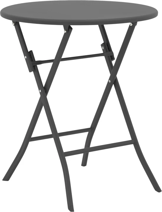 Tavolinë me karrige për terasë, metalike, ngjyrë antracit, Albero-Tade, 60x70cm