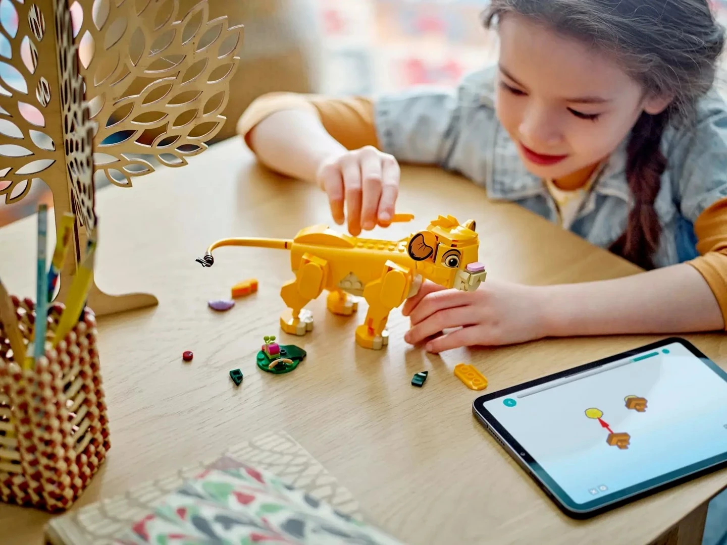 Lodra LEGO Disney Simba 43243, për fëmijë 6+ vjeç, Ngjyrë Verdhë