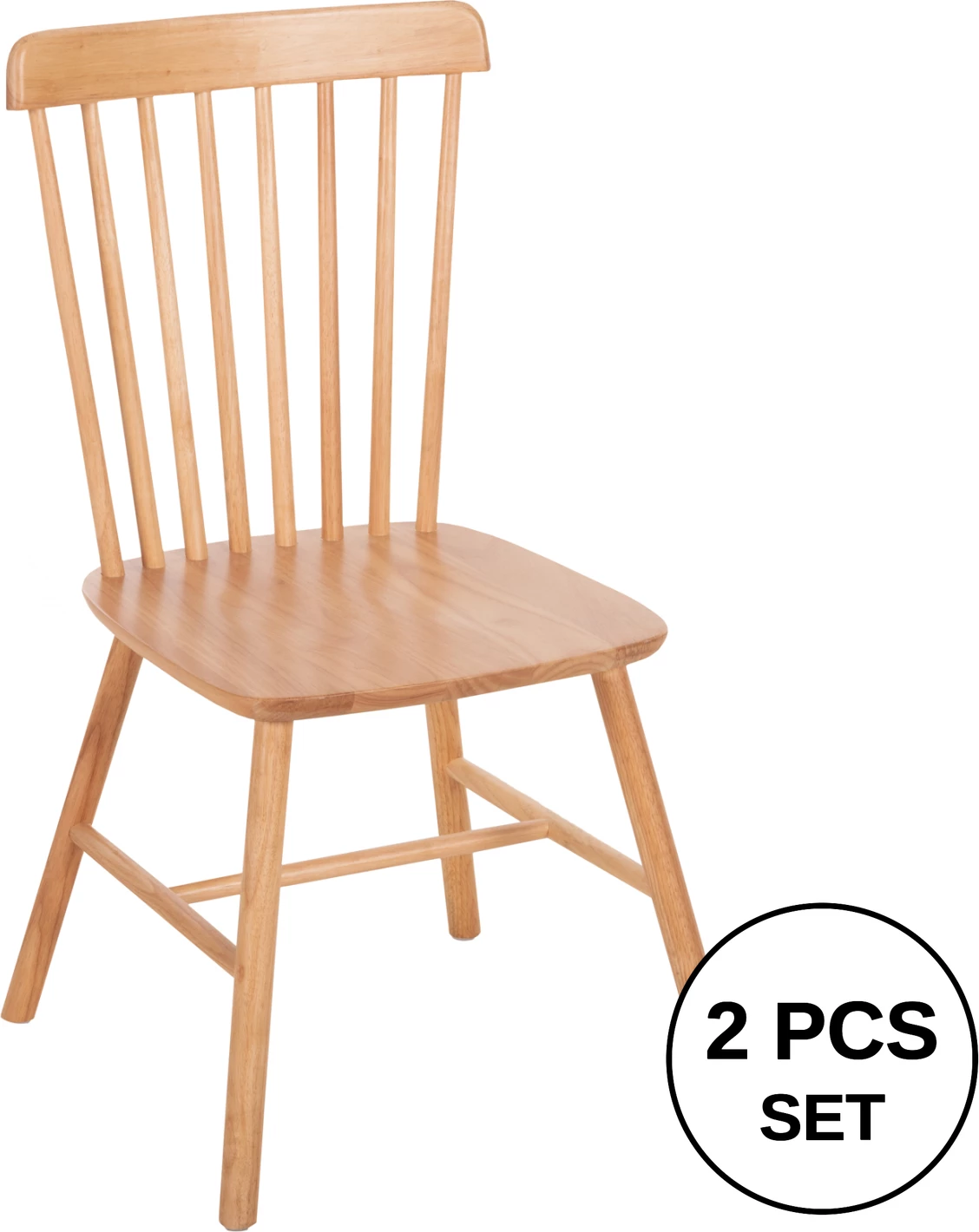 Karrige për ngrënie LUCIEN FH8645.01, dru ahu, ngjyrë natyrale, 48x48x85.5 cm, set prej 2 copë