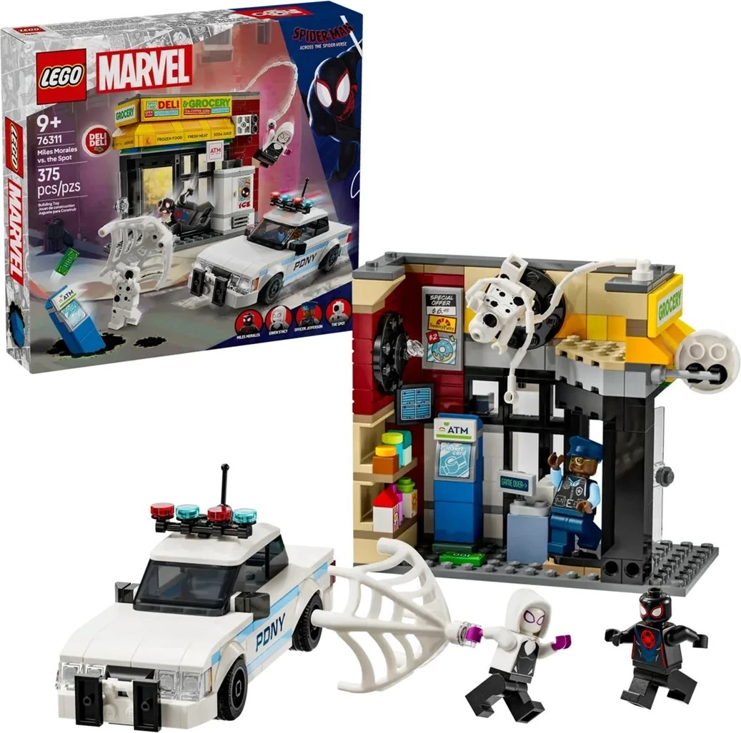 Set LEGO Marvel 76311 Miles Morales vs. The Spot
