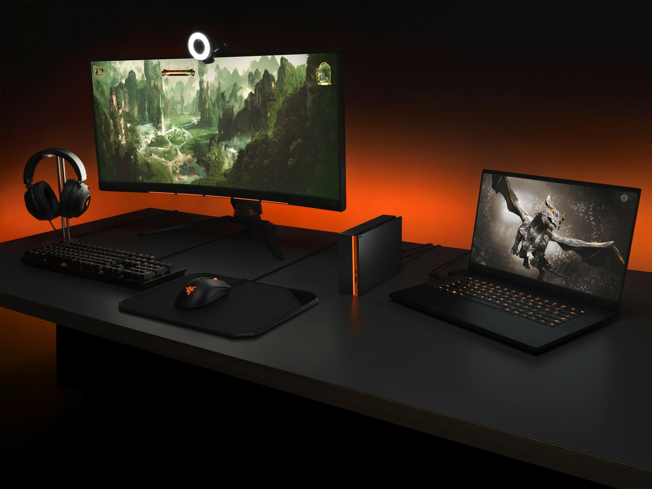 Hard disk i jashtëm Seagate FireCuda Gaming Hub 8TB, USB-C dhe USB-A, i zi