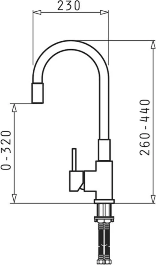 Rubinet kuzhine PYRAMIS FLESSI Black Edition, i zi