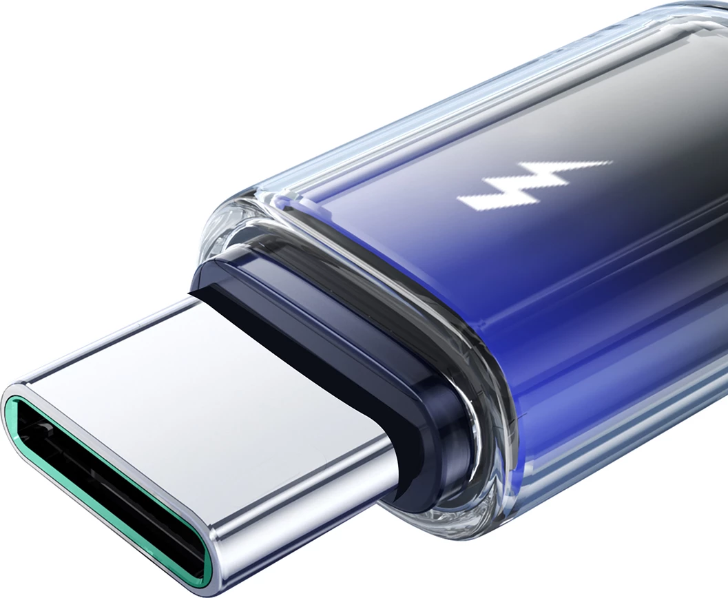 Kabllo Joyroom S-A42 Crystal-Clear Series, USB-A në USB-C, 1.2m, 3A, e zezë