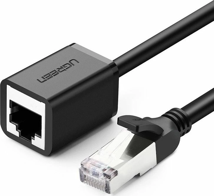 Kabllo Ethernet zgjatëse Ugreen NW112 RJ45 Cat 6 FTP 1m, e zezë