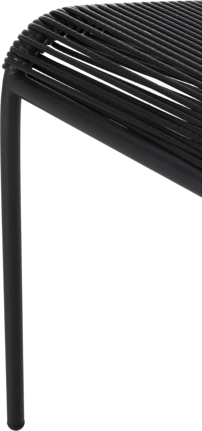 Karrige SUKI FH6053.02 metal dhe ratan sintetik, ngjyrë e zezë, 54x62x80H cm