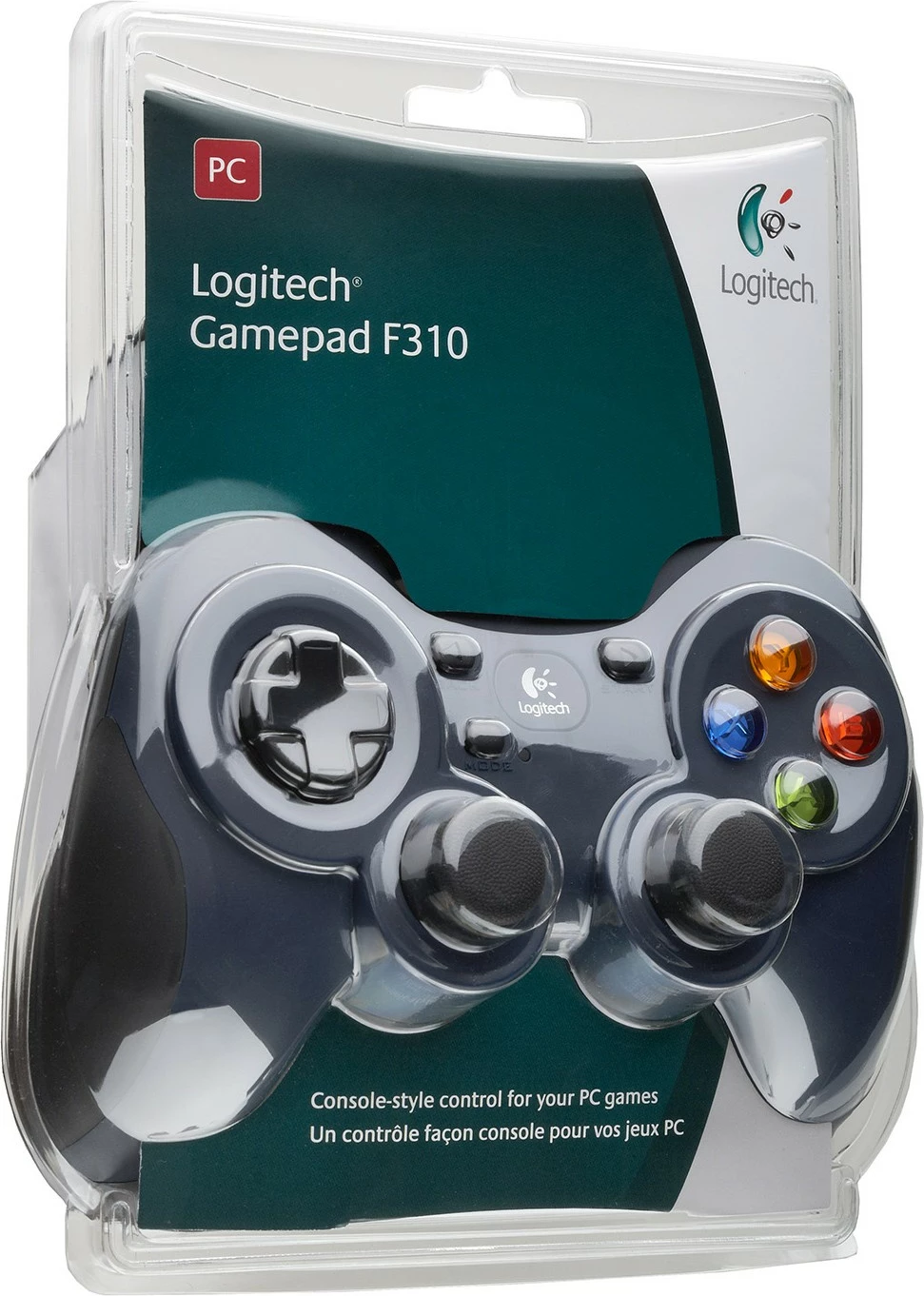 Gamepad Logitech G F310, PC, me kabllo, USB 2.0, ngjyrë zezë/blu