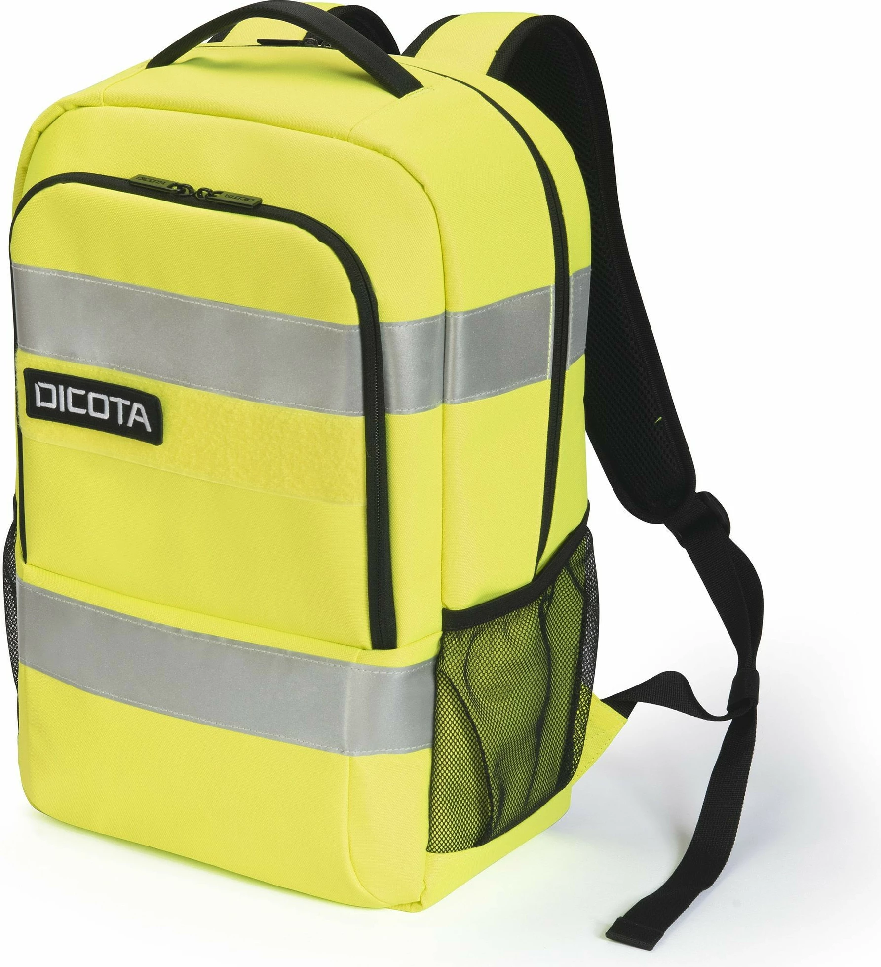 Rucksack DICOTA P20471-17, 24L, ndarje për laptop, rPET, zi/gri/verdhë
