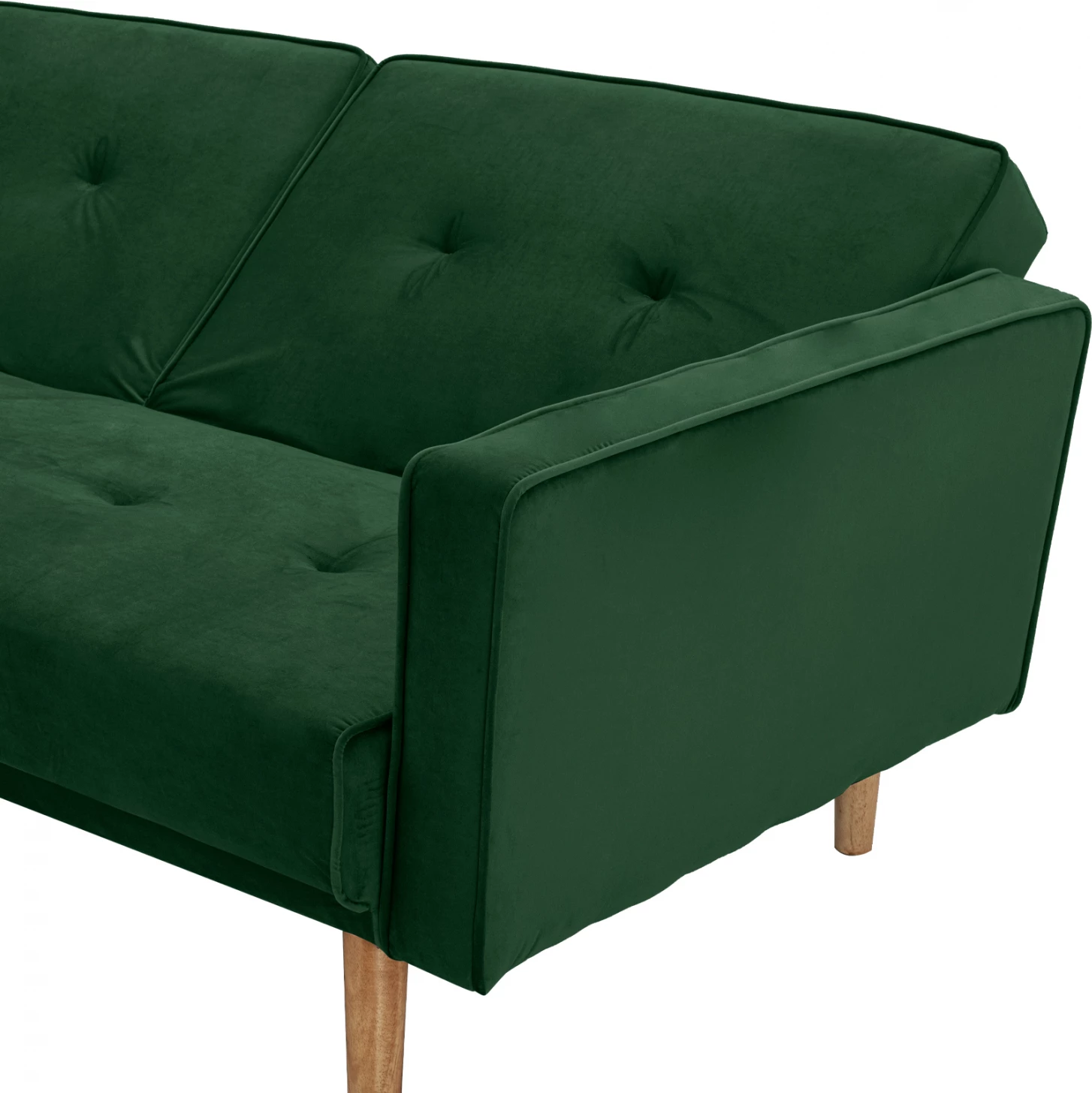 Divan qoshe i kthyeshëm me shtrat TALIA FH3153.03 kadife jeshile 267x153x85 cm