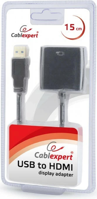 Adapter Gembird A-USB3-HDMI-02, USB 3.0 në HDMI, i zi