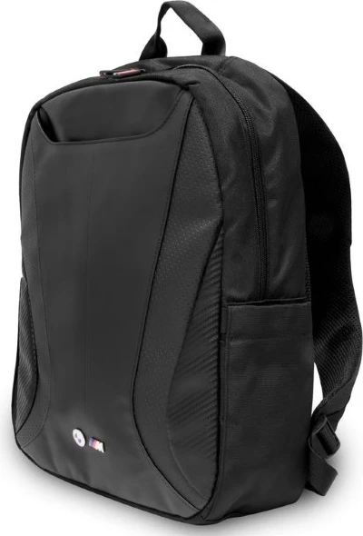 Çantë shpine BMW Carbon&Leather Tricolor për laptop 16", e zezë